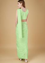 Elegant Sequin Work Ready-To-Wear Saree