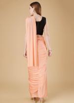 Orange Crush Sequin Work Ready-To-Wear Party Saree
