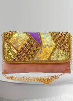 Radiant Bloom Beaded Clutch