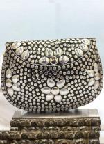 Midnight Luxe Studded Clutch