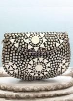 Midnight Mosaic Studded clutch