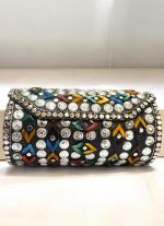 Opulent Glow Beaded Clutch