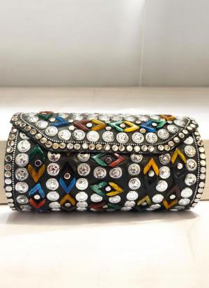 Opulent Glow Beaded Clutch