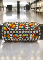 Radiance Bloom Beaded Clutch