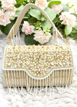 Midnight Radiance Beaded Clutch
