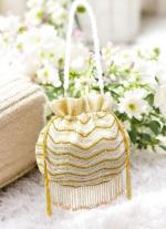 Golden Majesty Beaded Potli