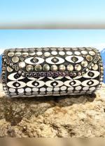 Golden Majesty Beaded Box Clutch