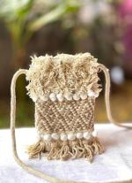 Beige Mobile Sling Bag