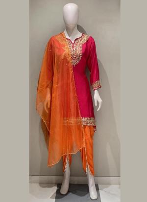 Teal Embroidered Silk Ensemble with Dupatta