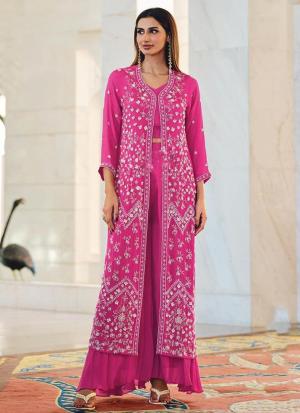 Regal Purple Embroidered Silk Ensemble with Dupatta