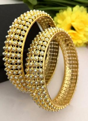 Artisan Gold Pearl Bangles