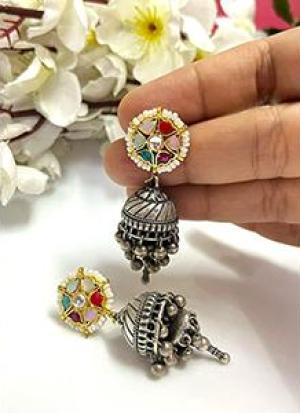Multicolor Oxidised  Earrings