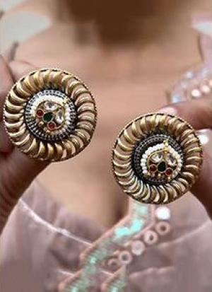 Red And Golden Earrings