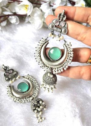 Crescent Moon Gemstone Earrings
