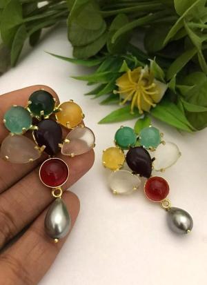 Multicolor Gemstone Drop Earrings