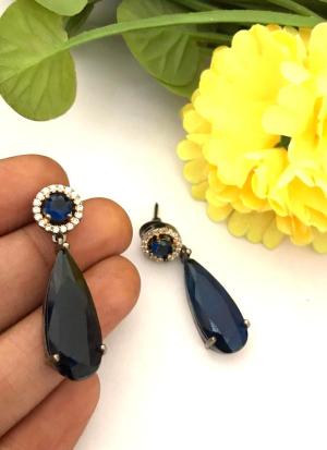 Gemstone Earrings with Teardrop
