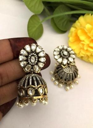 Gold Earrings with Pearl Accents