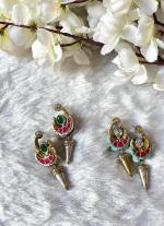 Floral Gemstone Drop Earrings