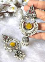 Floral Gold-Silver Bell Earrings