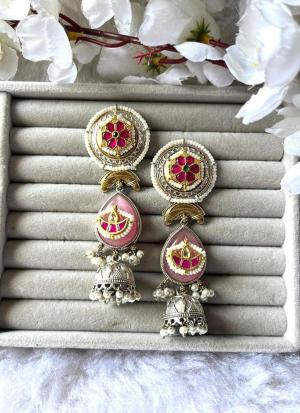 Floral Gold-Silver Dome Earrings
