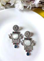 Earrings with Yellow & Red Gemstones