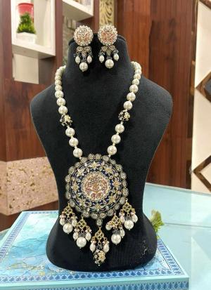 Red & Green Bridal Necklace Set with Matching Earrings