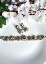 Choker Necklace Set with Bell Shaped Earrings