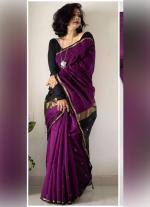 Silk Cotton Saree with Contrast Pallu