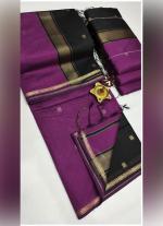 Silk Cotton Saree with Contrast Pallu