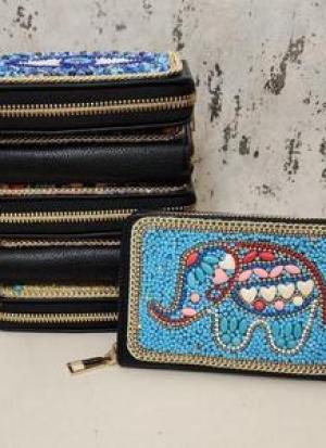 Sky Blue Zari Clutch