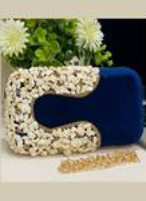 Royal Blue Hand Work Clutch