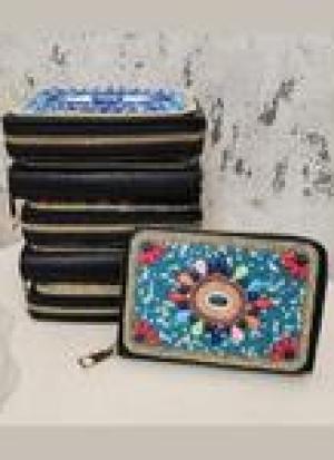Blue Zari Clutch