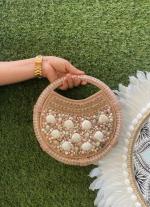 Beige And White Clutch