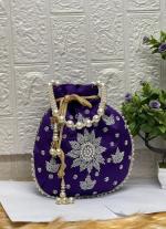Royal Blue Potli Bag
