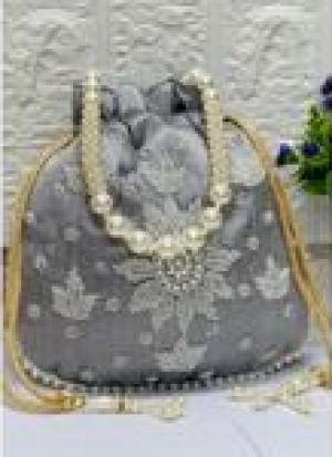 Grey Potli Bag