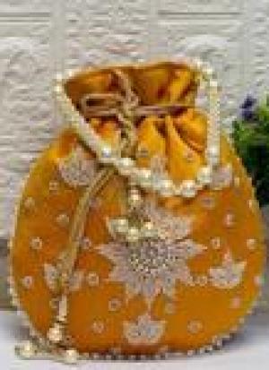 Yellow Potli Bag