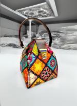 Multicolor Digital  Print Potli