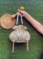 Beige And Golden Potli