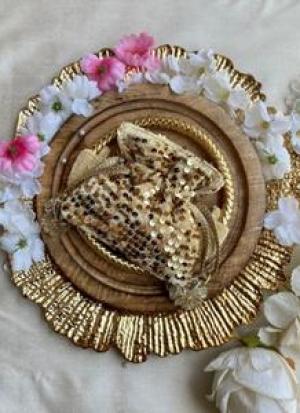 Golden Beaded Patterns Potli