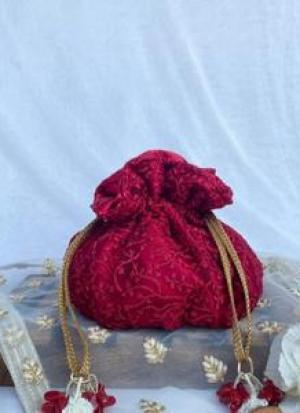 Dark Magenta Potli