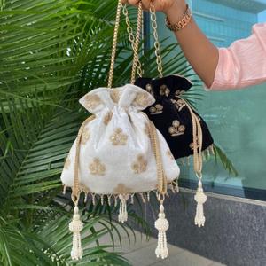 Cream And Beige Potli