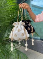 Cream And Beige Potli