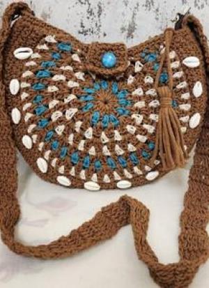 Dark Brown Croissant Sling Bag