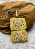Yellow Zari Sling Bag