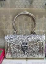 Floral Design German Silver Clutch
