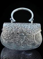 Hand Carved German Silver Clutch