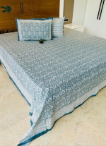 Blue And White Bed Sheet