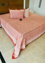 Red And White Floral Bed Sheet