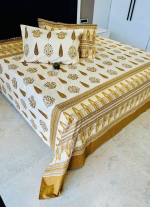 Brown And White Bed Sheet