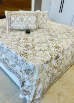 White Floral Bed Sheet